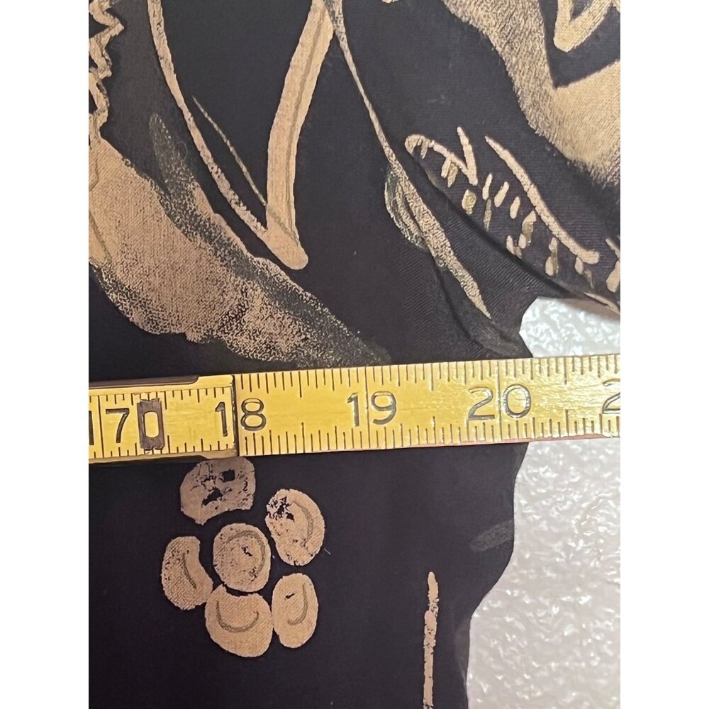 Kensington Square SMALL Black Floral Rayon Blazer Jacket Pockets VTG Career Y2K - Picture 15 of 16